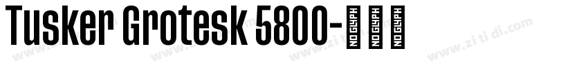 Tusker Grotesk 5800字体转换